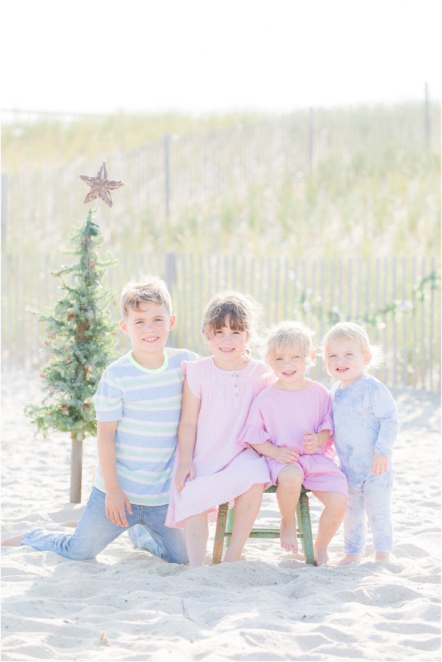 Holiday photos on the beach in Seaside Park, NJ.