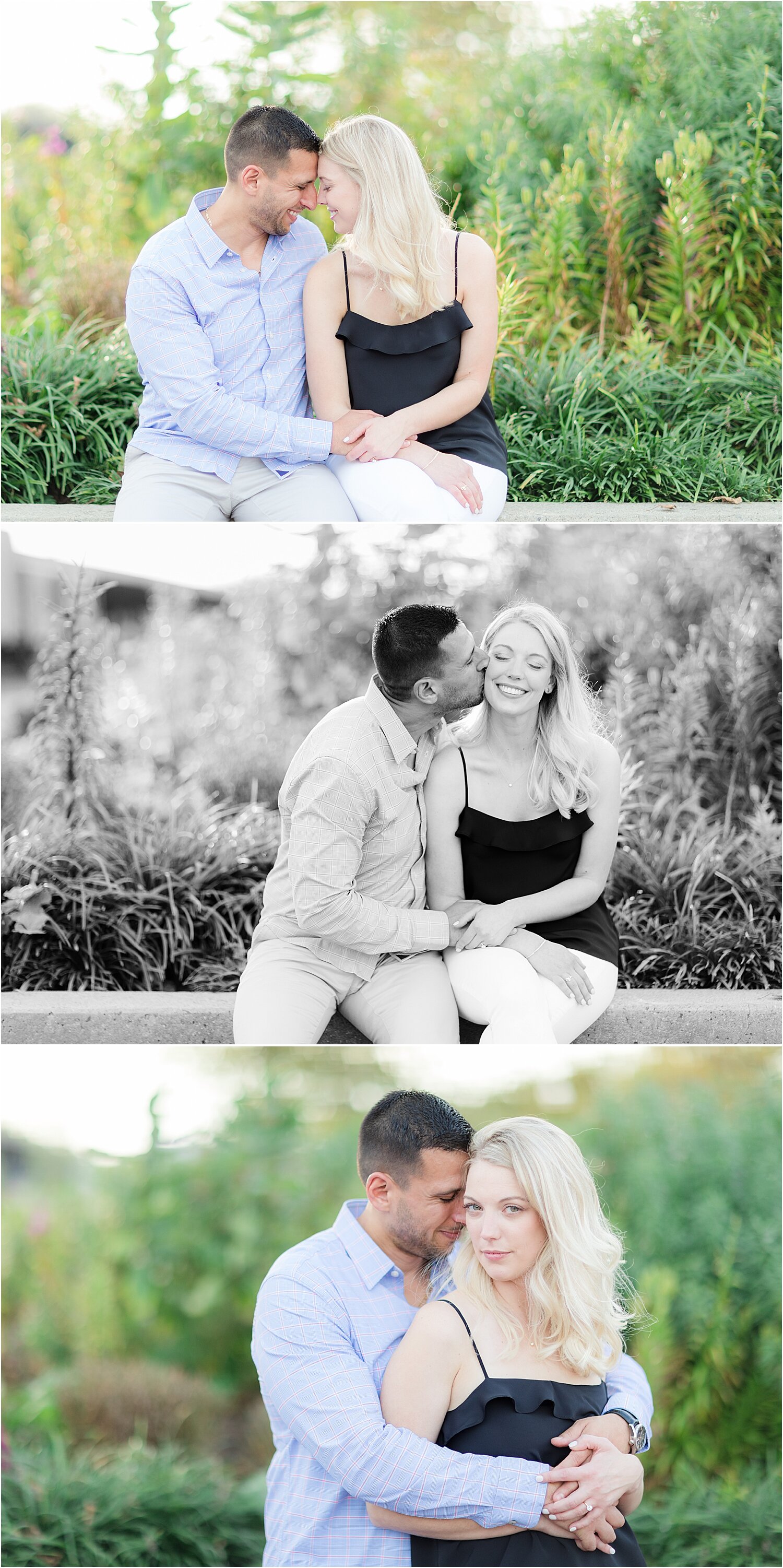 couples photo at liberty state park