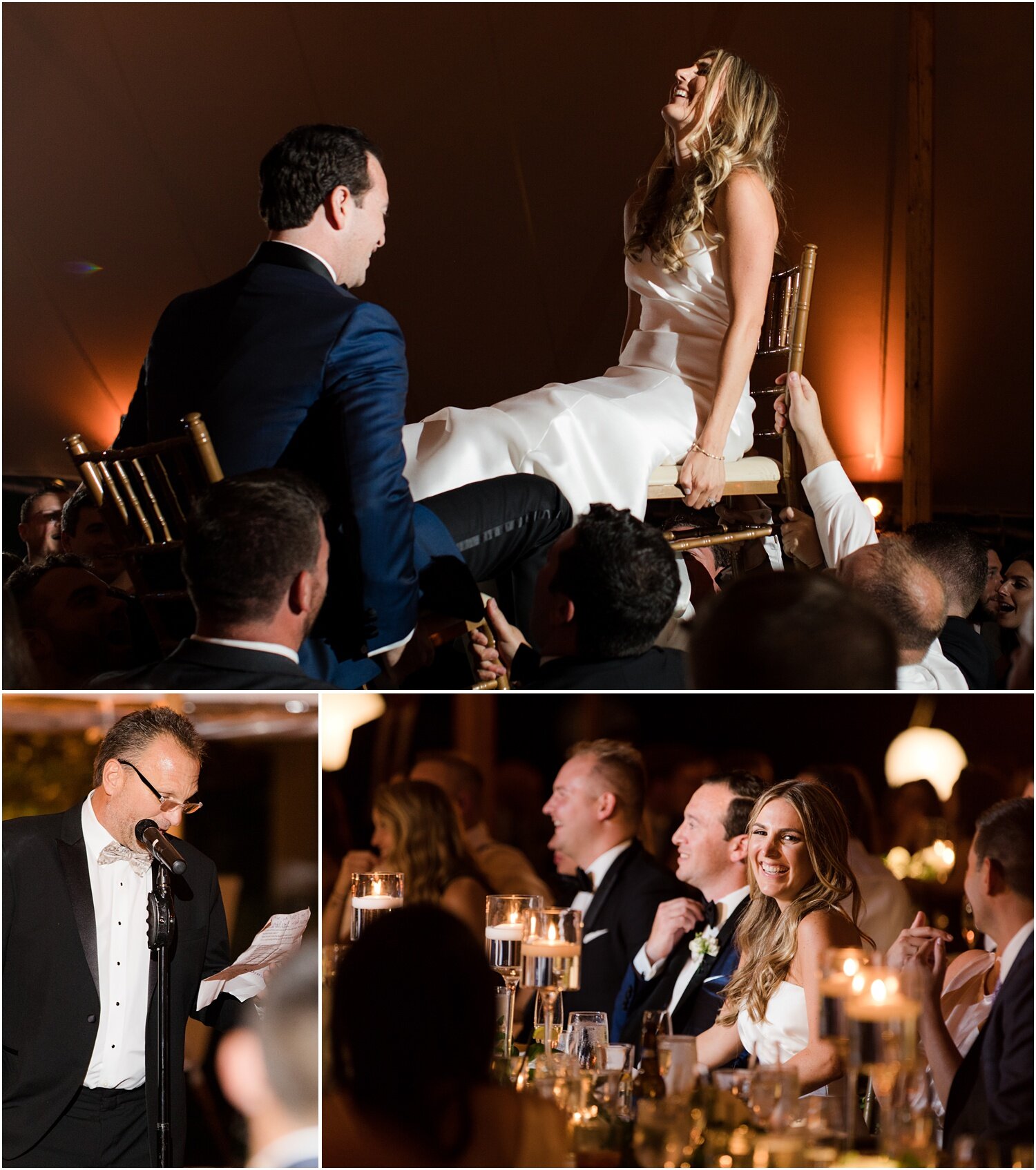 Horah and speeches for Spring Lake Golf club wedding.