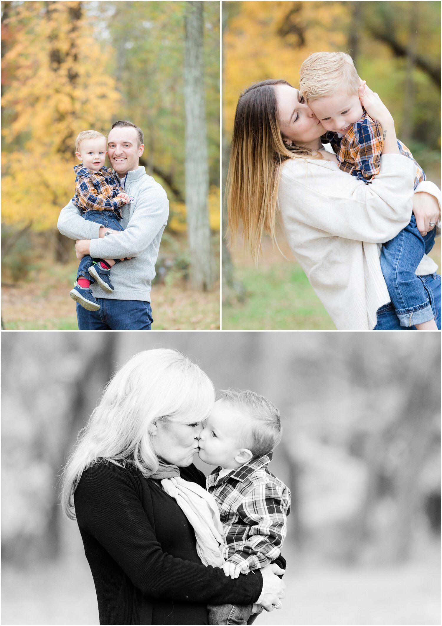 Fun family photos in the Fall at Allaire State Park.