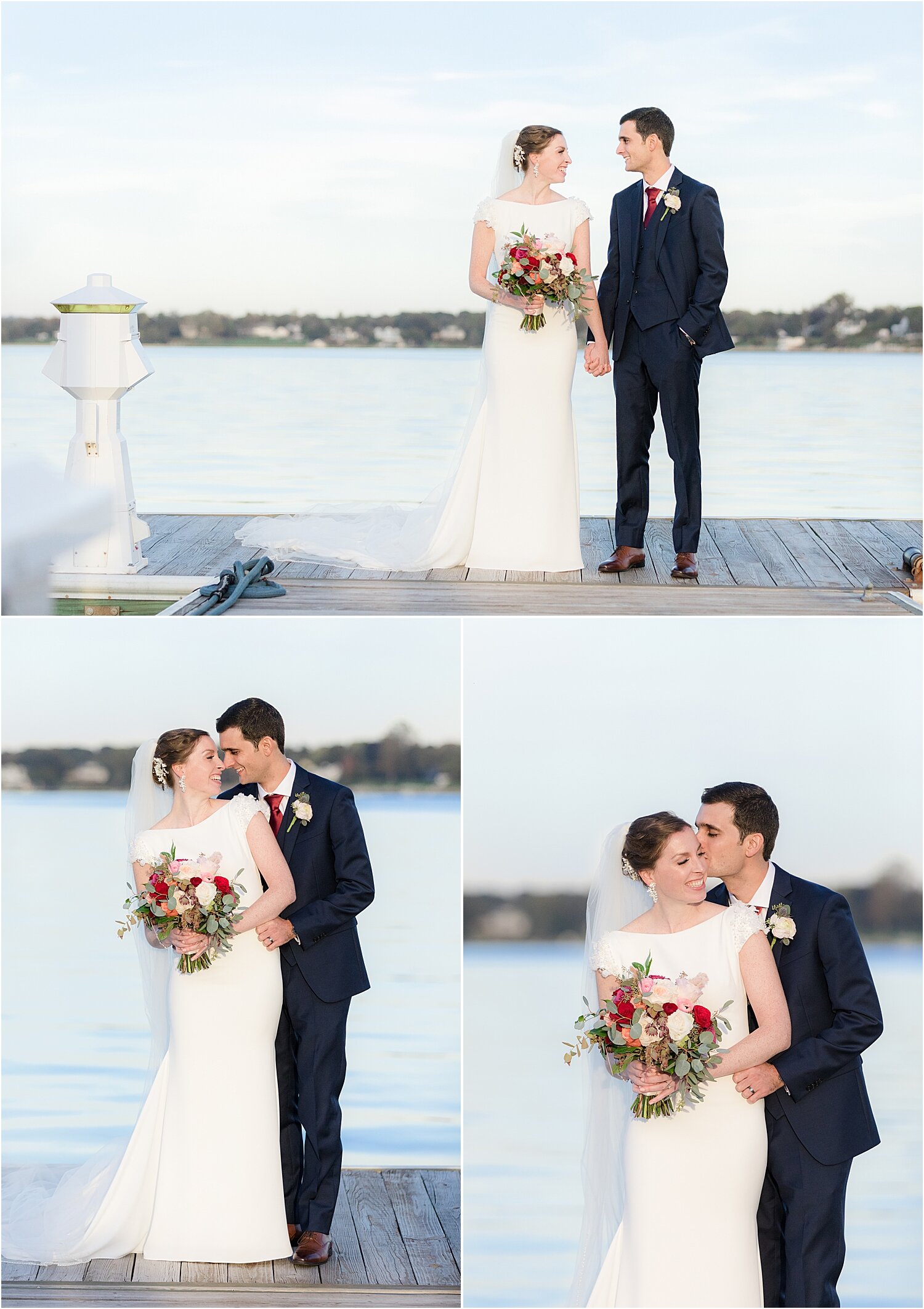 oyster point bride and groom photos