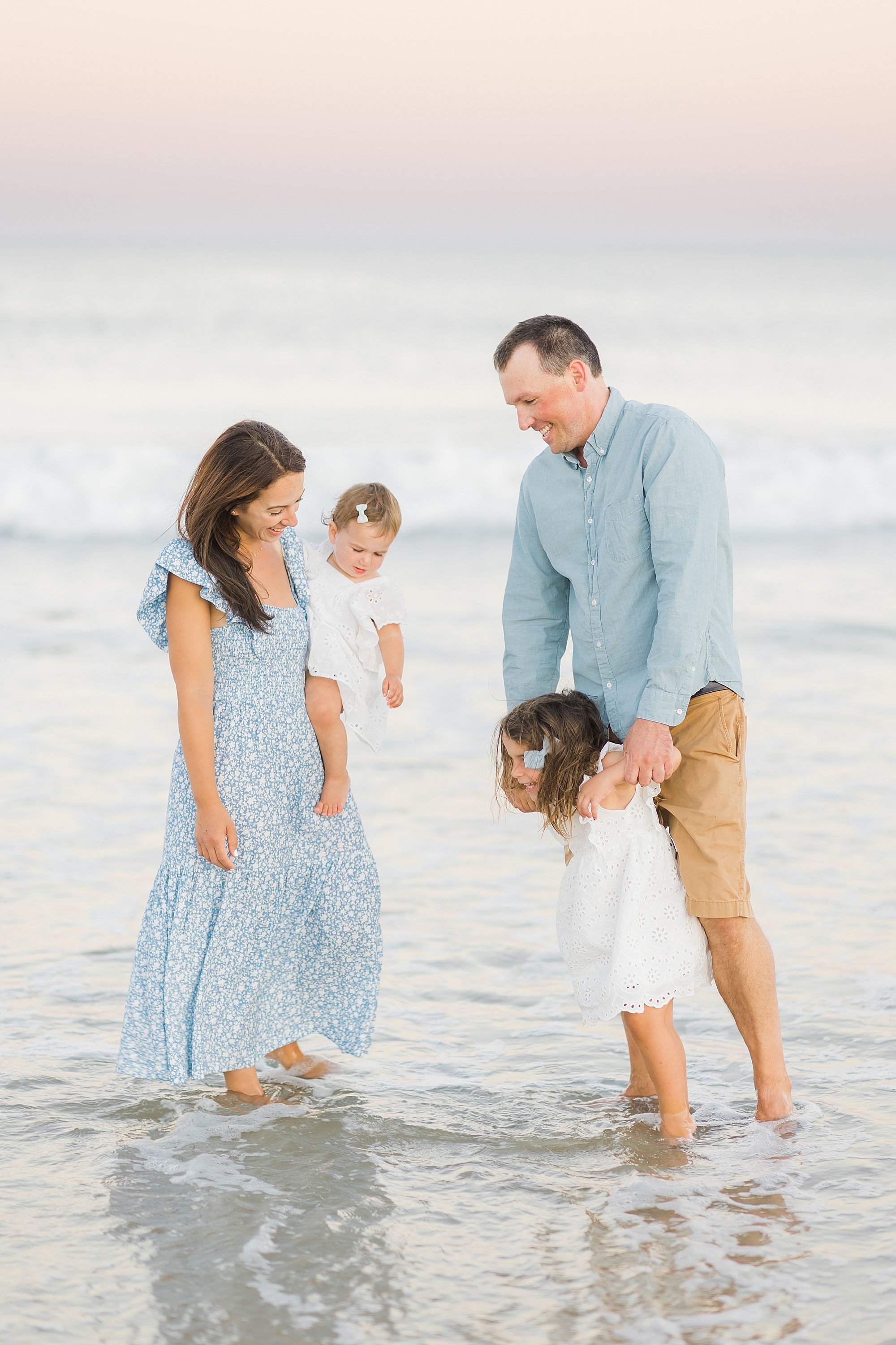 family photos on the beach in Beach Haven, NJ on Long Beach Island