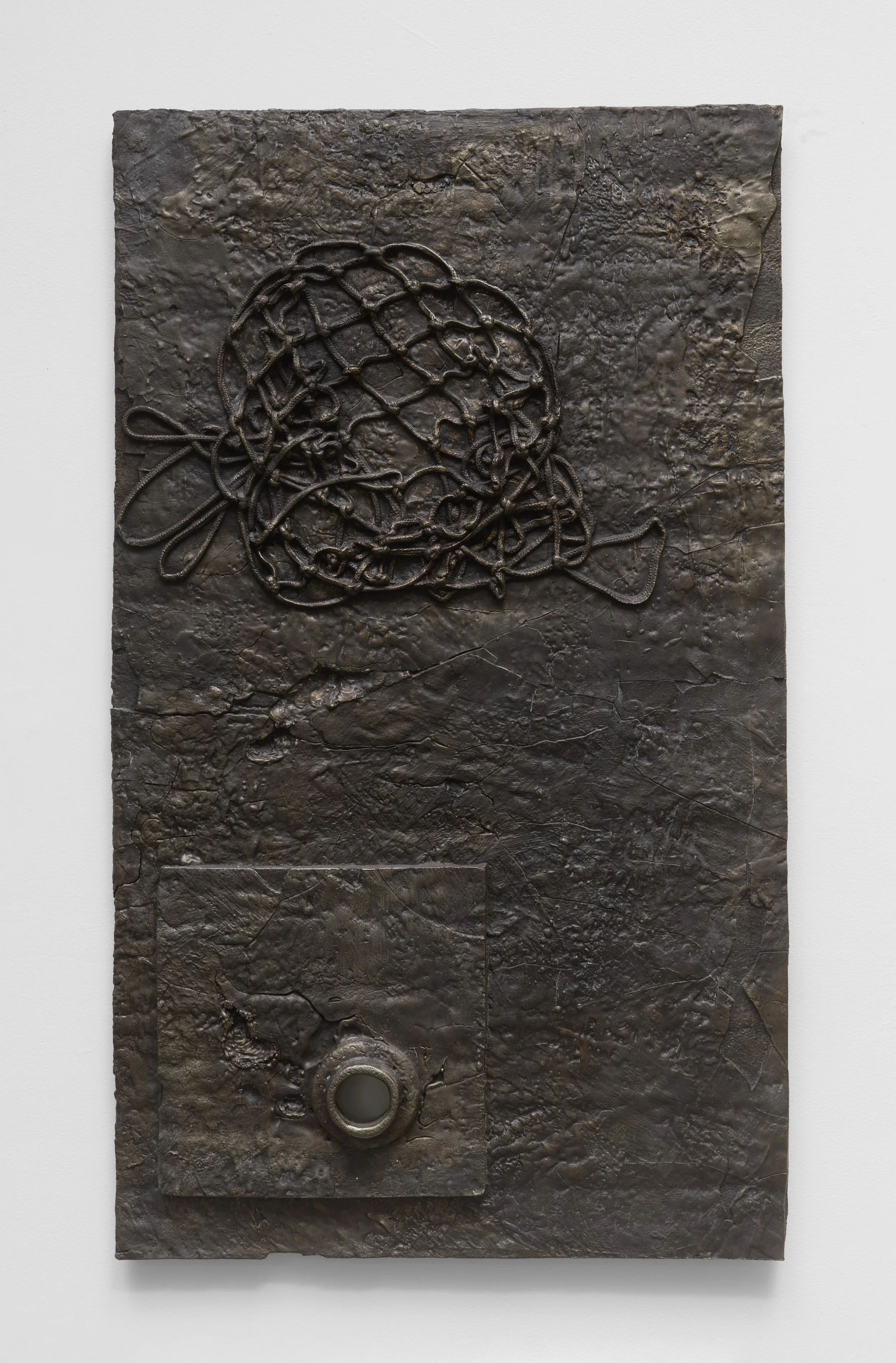  blackened cast iron, 2026  46 × 19 × 3 inches  photo credit  @alanwiener_photography  
