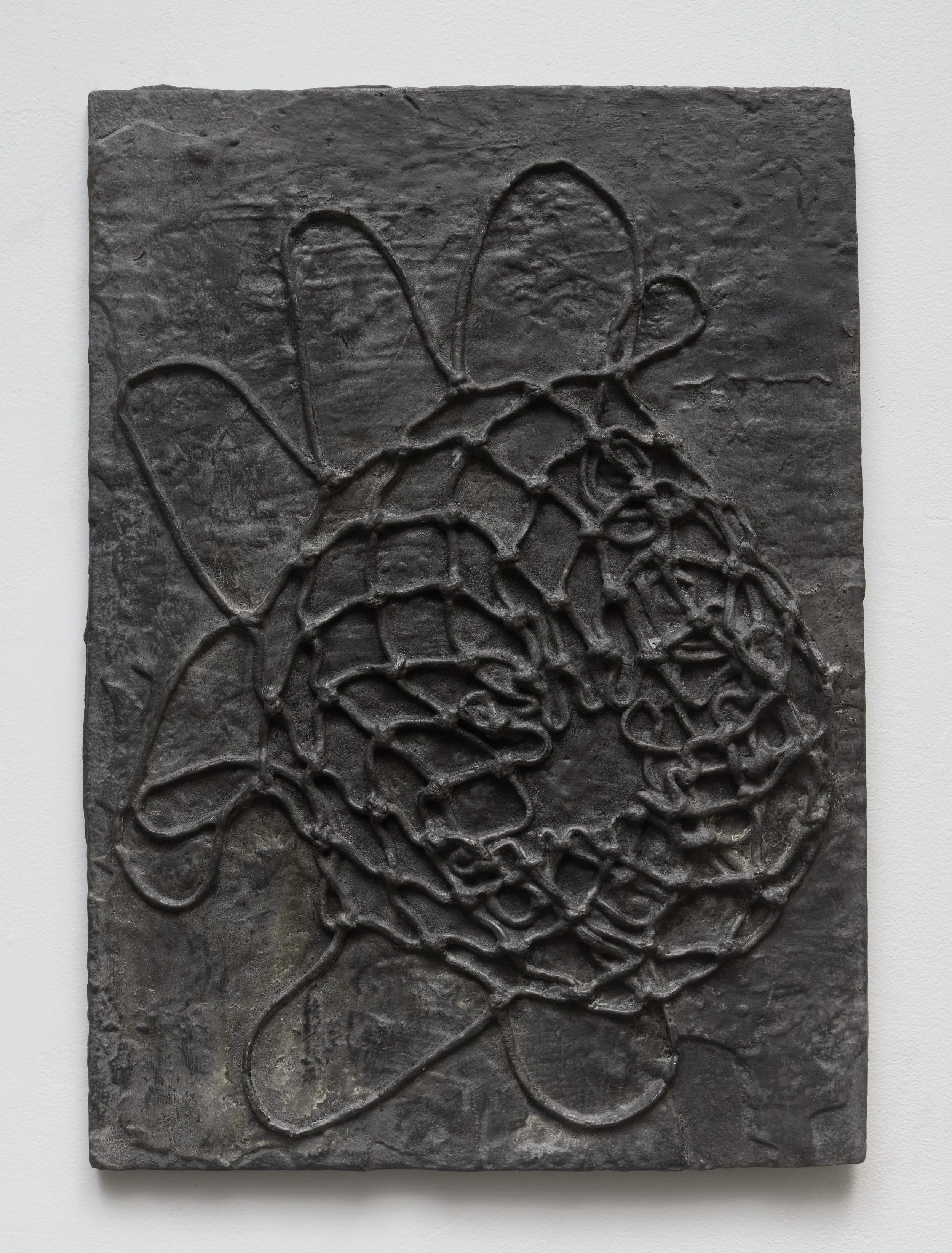  blackened cast aluminum, 2026  24 × 19 x  1 inches  photo credit  @alanwiener_photography  