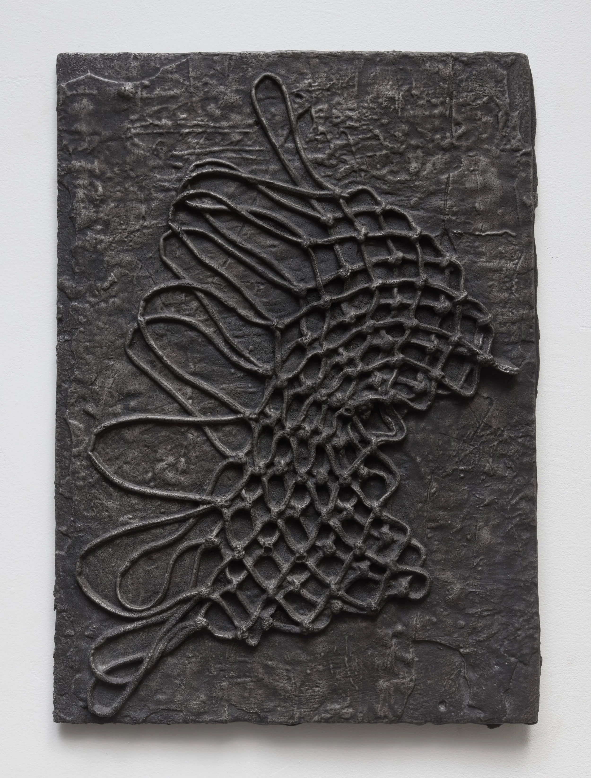  blackened cast aluminum, 2026  24 × 19 x  1 inches  photo credit  @alanwiener_photography  