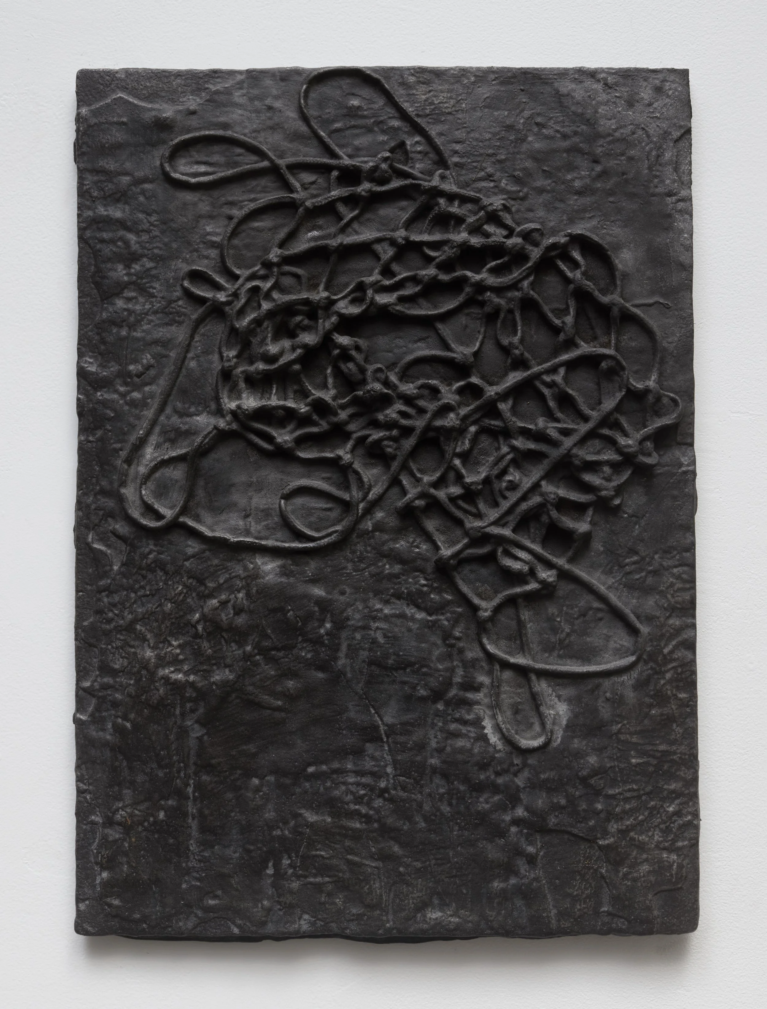 blackened cast aluminum, 2026  24 × 19 x  1 inches  photo credit  @alanwiener_photography  