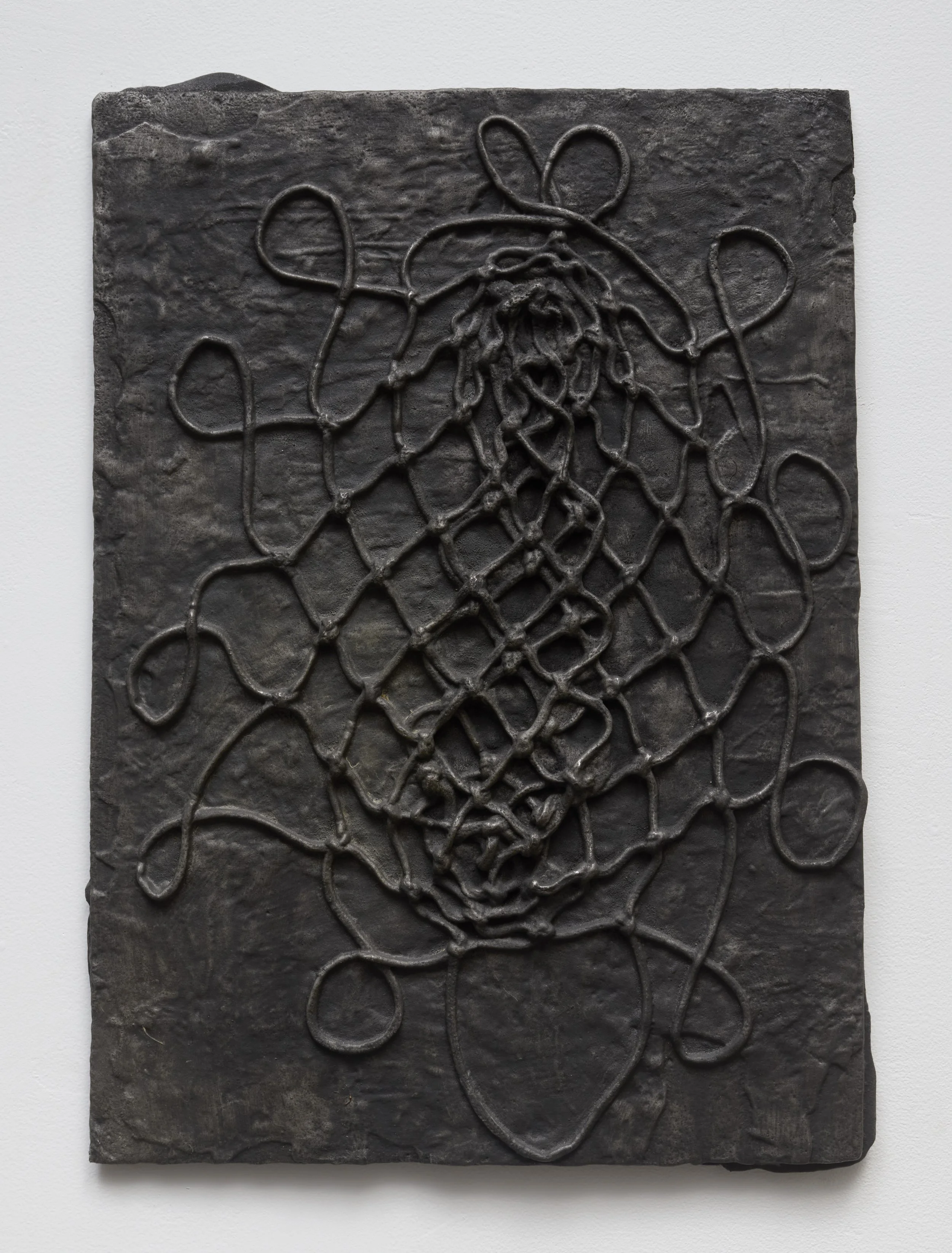  blackened cast aluminum, 2026  24 × 19 x  1 inches  photo credit  @alanwiener_photography  