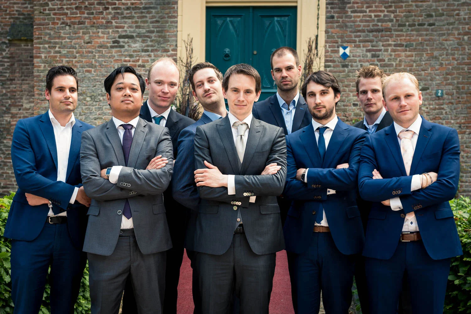 groepsfoto stoere mannen foto huwelijk kasteel wijenburg