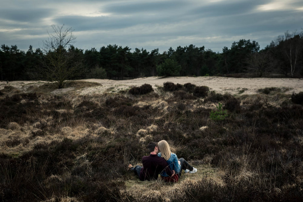 bruidsfotografie en een loveshoot een mooi overzicht over de hei