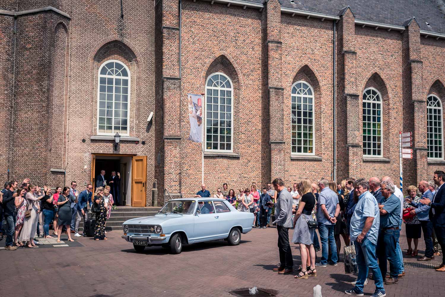 Wegrijden na de ceremonie