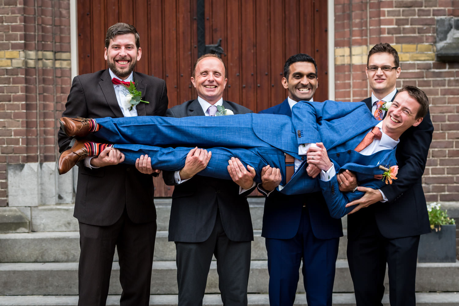 groom with his friends and best men