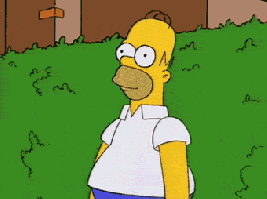 Homer Fading Into Bushes.gif