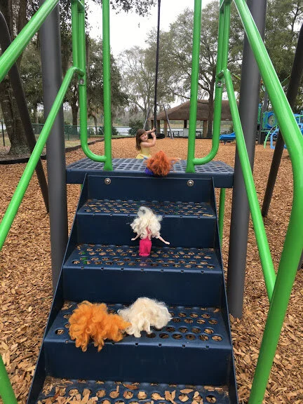 My Daughter and I Took Our Doll Show on the Road