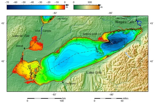 Lake Erie bathymetric data