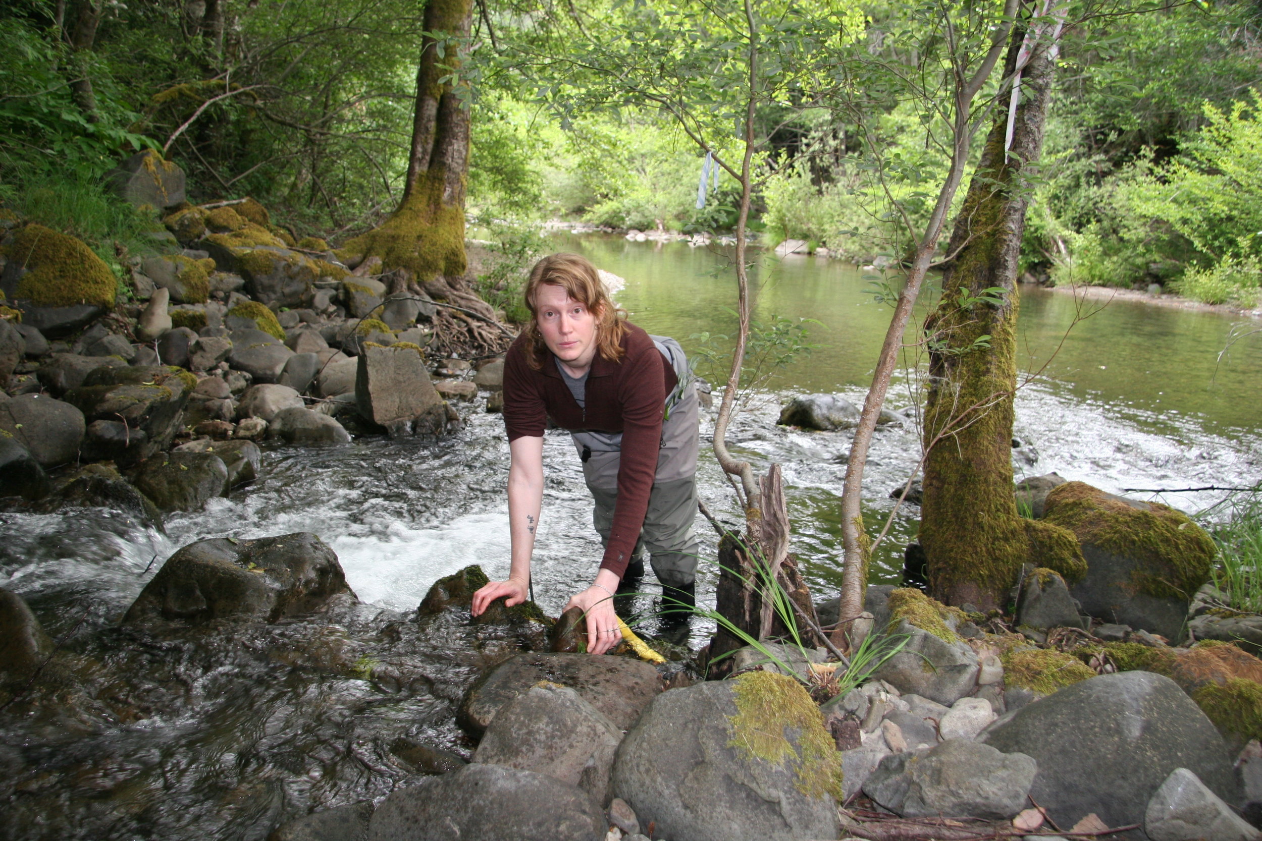 Jen Carah, fish biologist, Garcia River