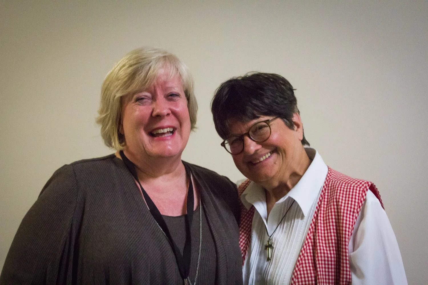 Rev. Lee A. Schott (pastor, Women at the Well UMC) & Sr. Helen Prejean