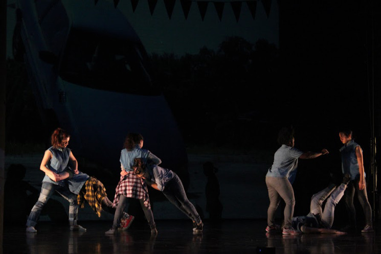  "We Build Excitement" choreographed by Rachel Boggia and dancers, Bates College, 2014. Photos courtesy of Phyllis Graber Jensen/Bates College.&nbsp; 