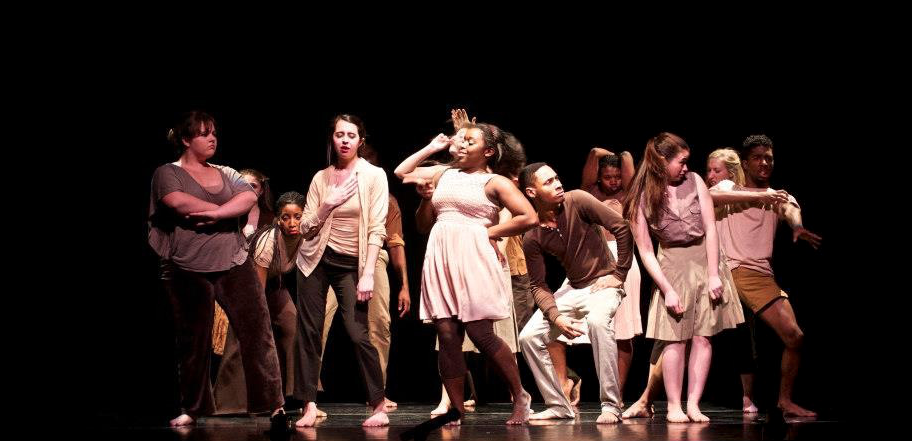  "Subverting Normal #2" choreographed by Tiffany Rhynard and students, Bates College, 2012.&nbsp; 