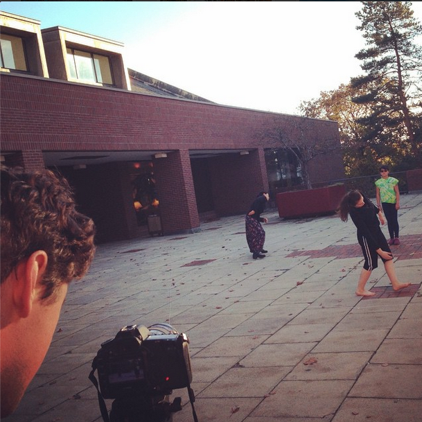  Video Dance workshop with Alexis Iammarino and Scott Sell, Bates College, 2014.&nbsp; 