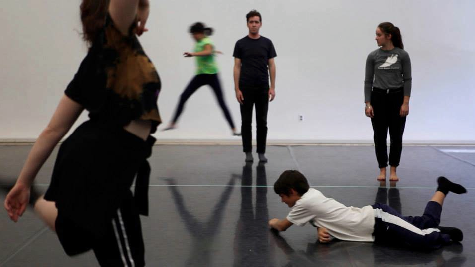 Video Dance workshop with Alexis Iammarino and Scott Sell, Bates College, 2014. 