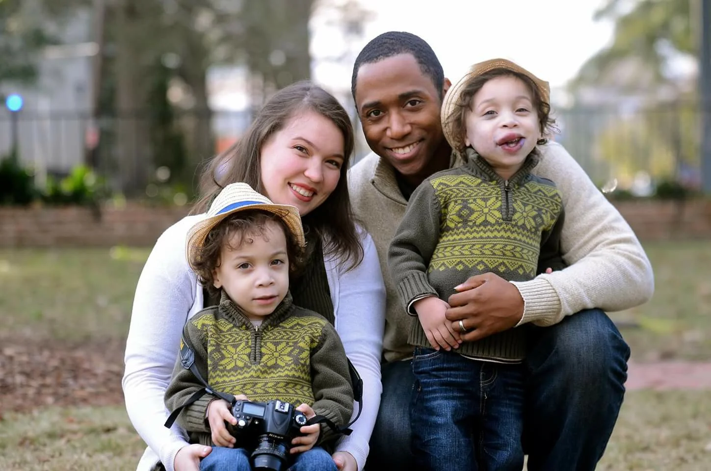 Ant with his wife Hannah and sons Colby (left) and Malachi (right). They also have a newborn daughter, Eden.