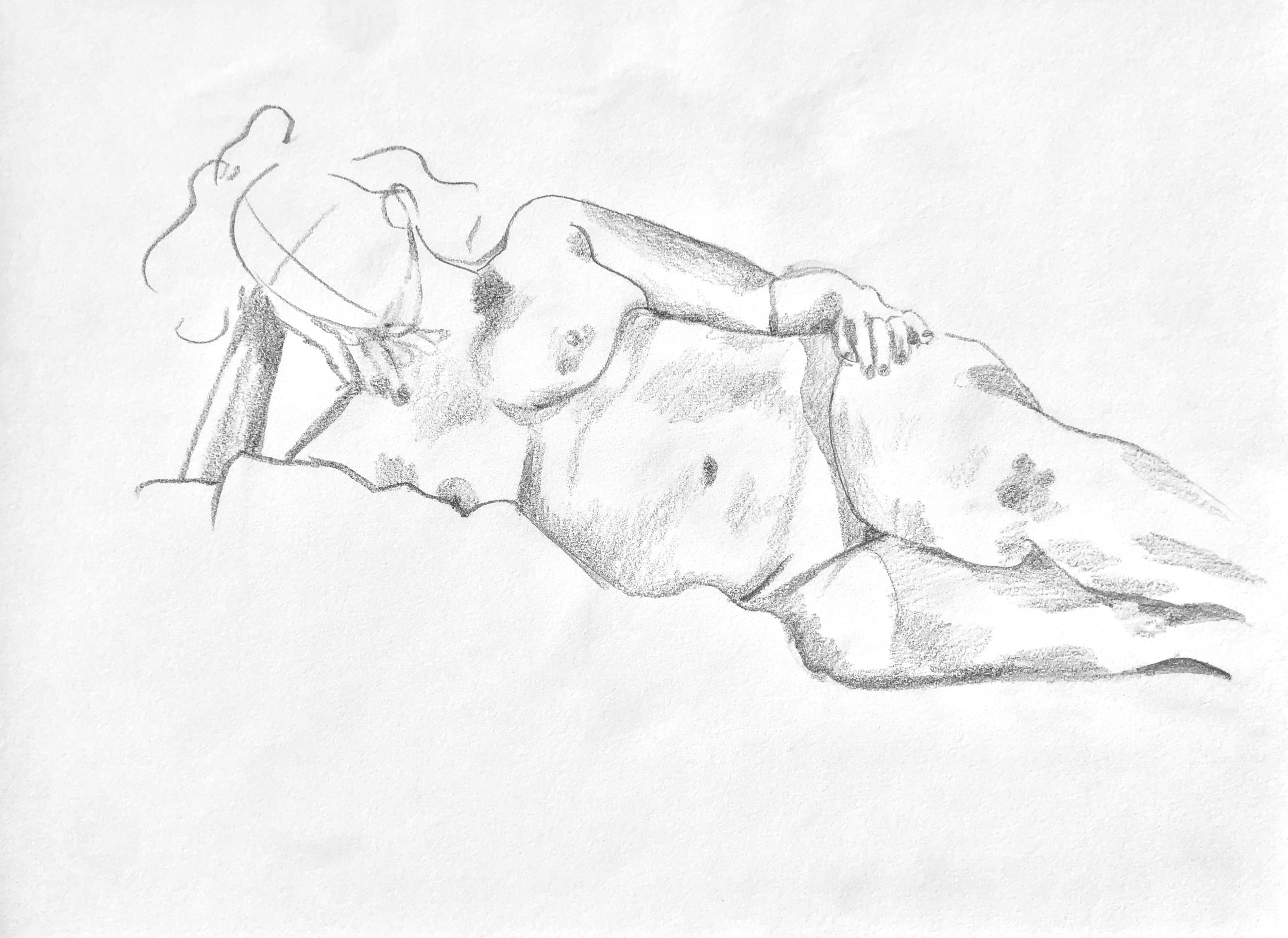  Graphite on paper  This drawing is also available as a print 