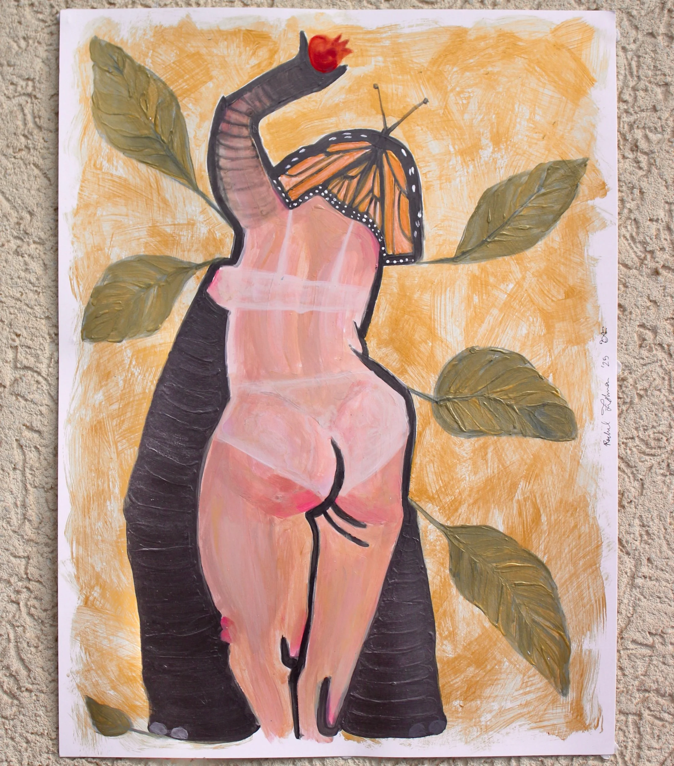  Acrylic on paper  22.86x30.48cm / 9x12in  600NIS / 195USD  This item comes framed 