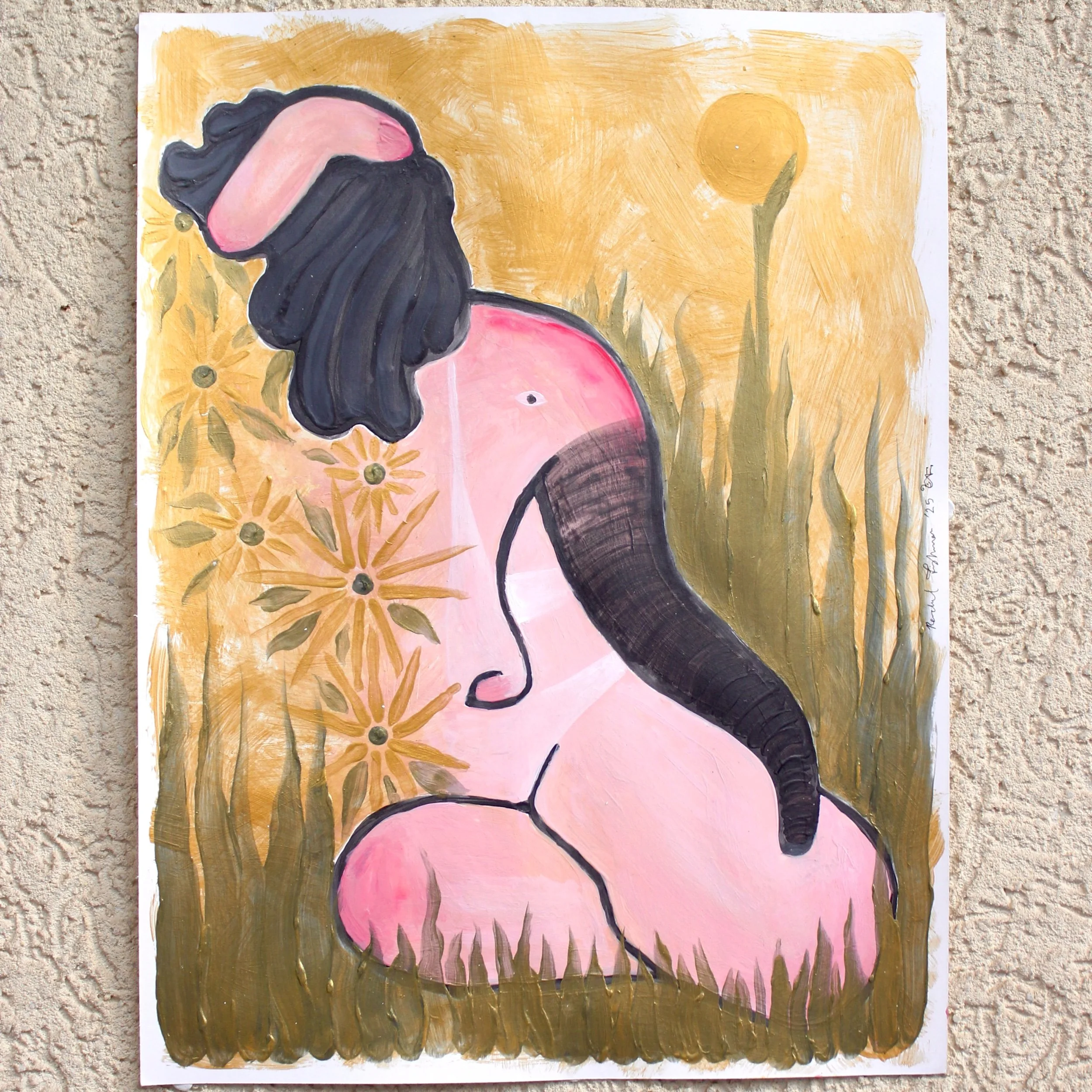  Acrylic on paper  22.86x30.48cm / 9x12in  600NIS / 195USD  This item comes framed 