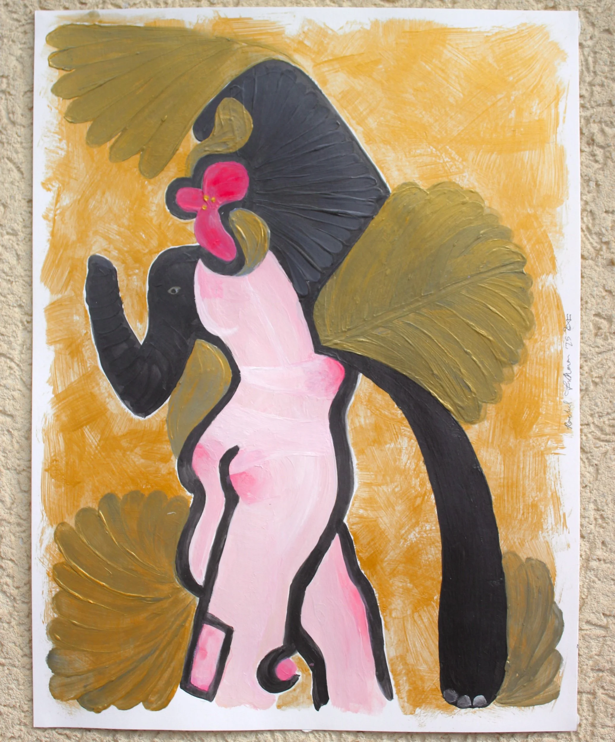  Acrylic on paper  22.86x30.48cm / 9x12in  600NIS / 195USD  This item comes framed 