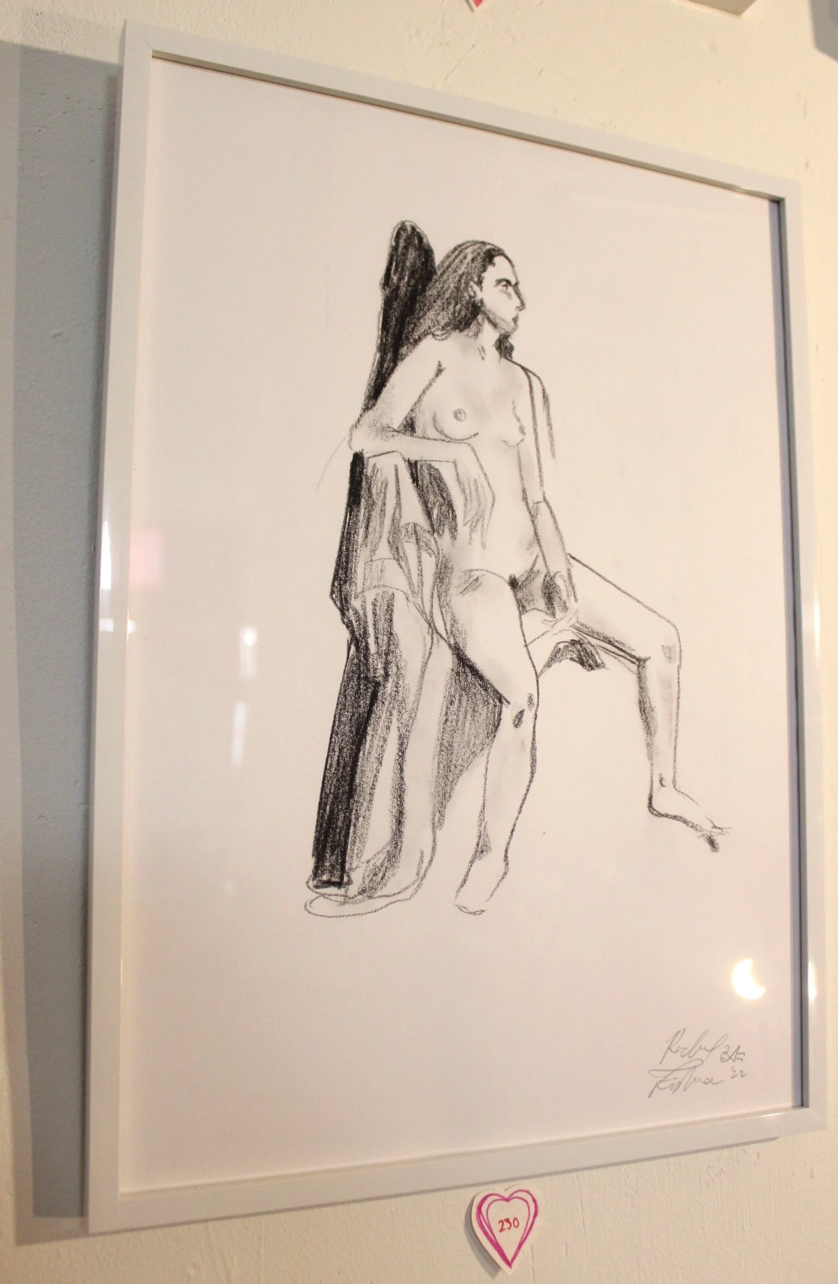  Charcoal pencil on paper  29.7x42cm / 11.69x16.54in  230NIS / 75USD  This item comes framed 