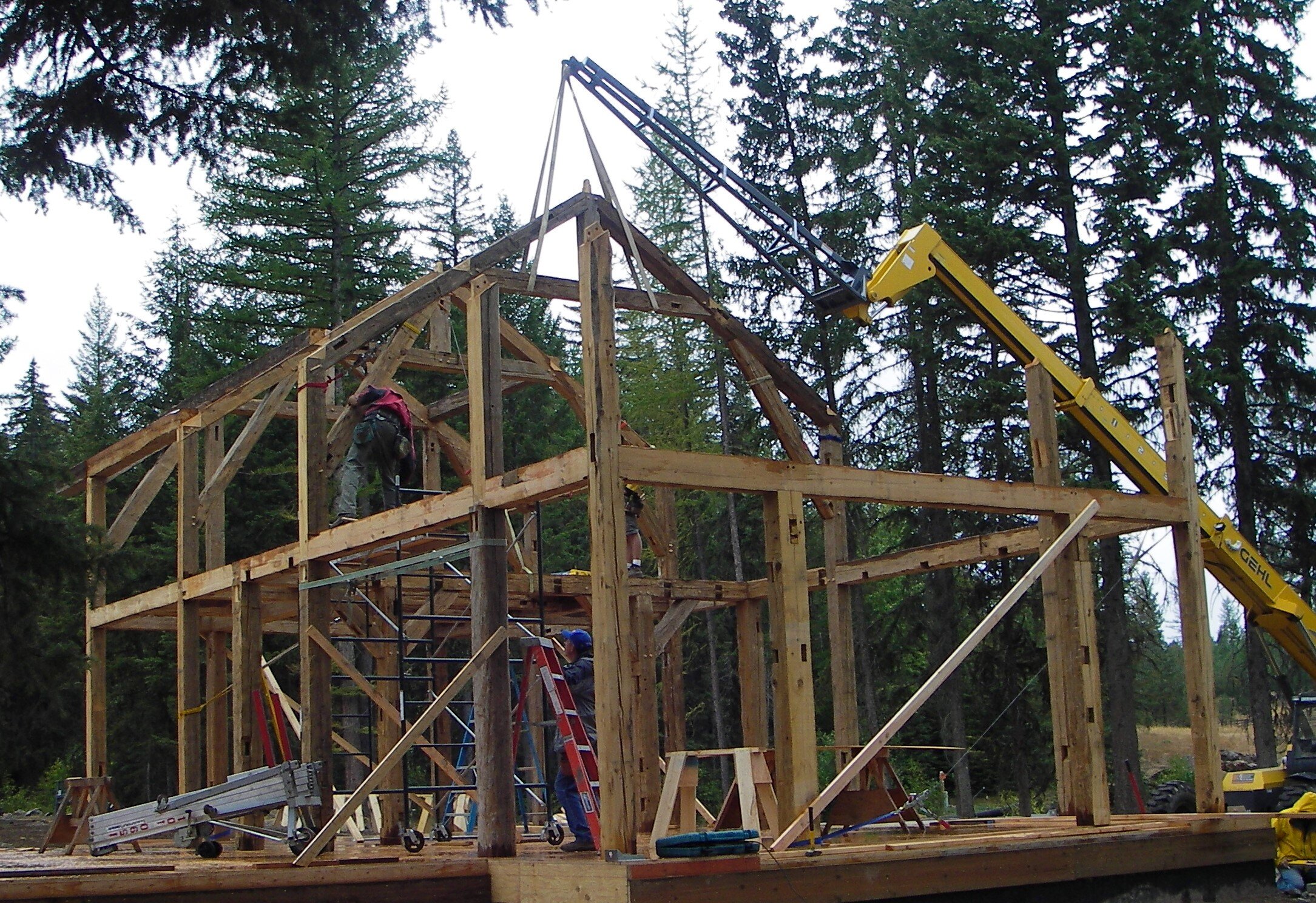  Offering timber frame home and building construction and on-site installation. 