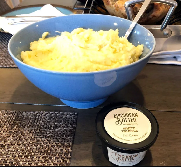 Pictured here: Mashed Potatoes with White Truffle Butter