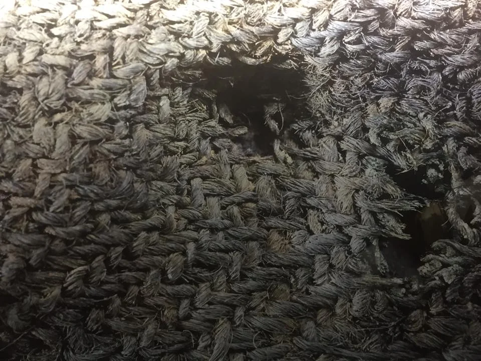 Fragment of a woven apron strap, a 2x2 twill from the Ketilstaðir burial.