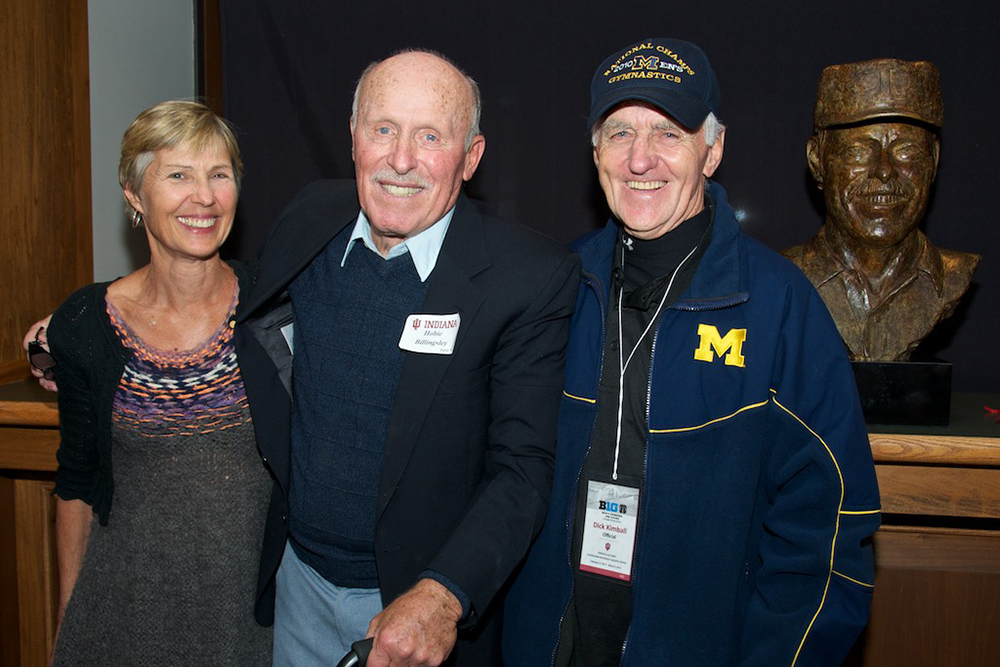   Lesley Bush, 1964 Olympic Gold Medalist in Platform Diving, with Hobie and Dick Kimball, a fellow swimming and diving coach and diving champion.  