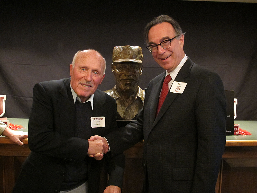   Hobie Billingsley with sculptor Marc Mellon.  