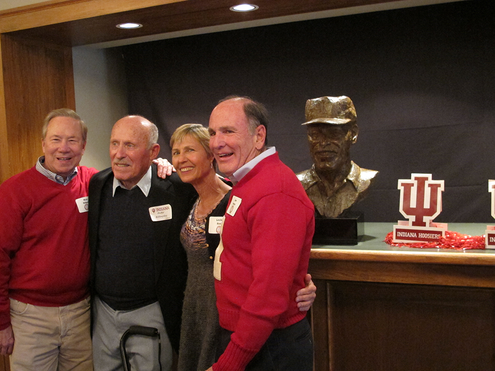   Rick Gilbert, Hobie, Lesley Bush, and Jim Henry, bronze medal winner for the 1968 US Olympic Team in springboard diving.  