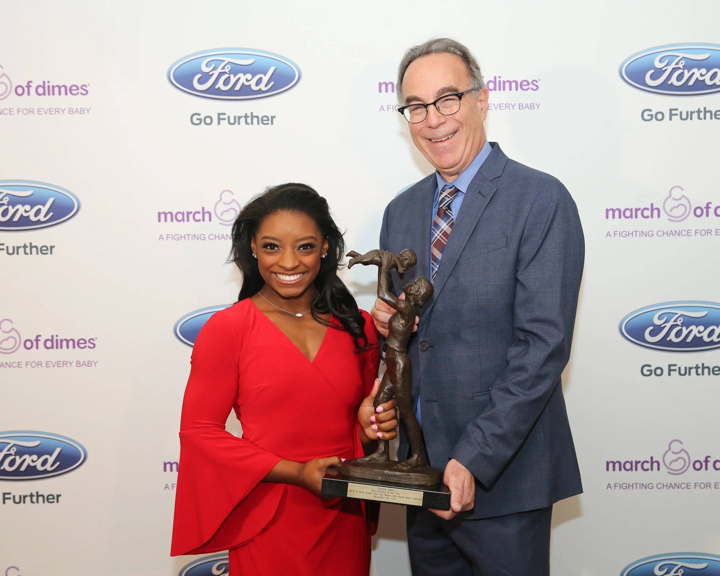 Mellon with honoree Simon Biles, multiple Olympic Gold medal winning gymnast. Photos © Hechler Photography