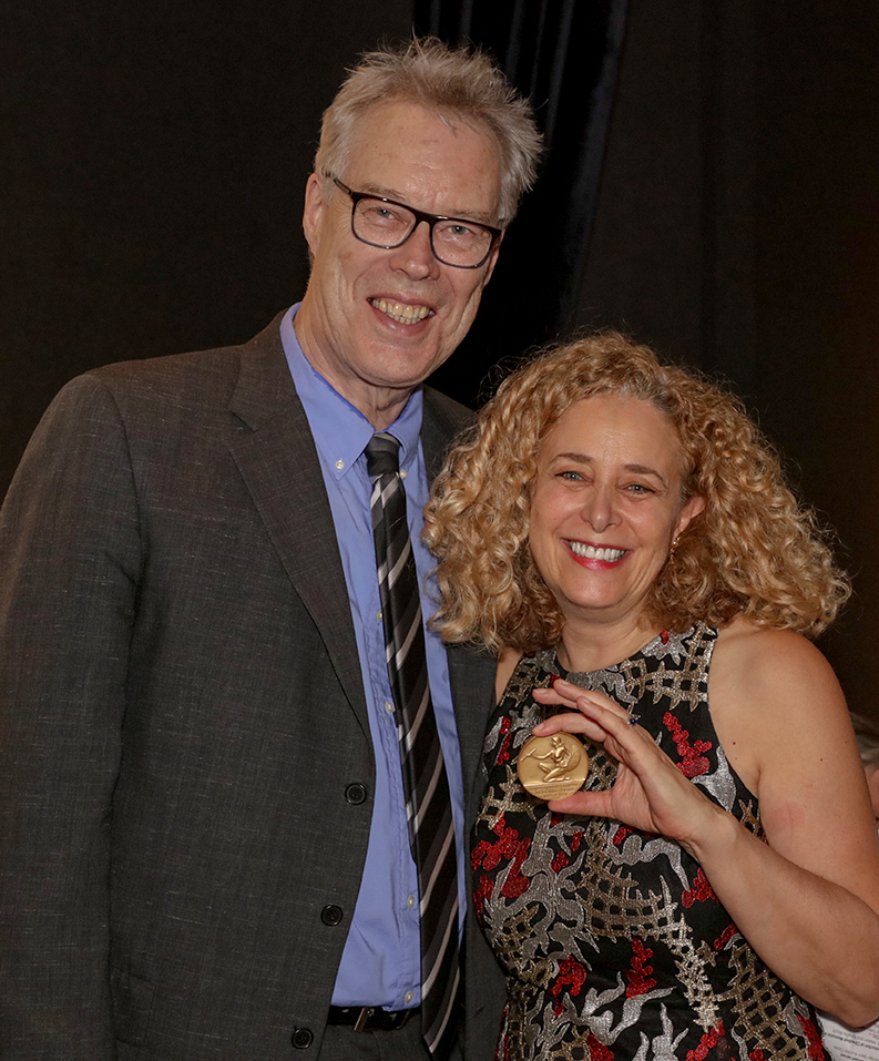   Babette Bloch and Artists' Fellowship President Charlie Yoder.  