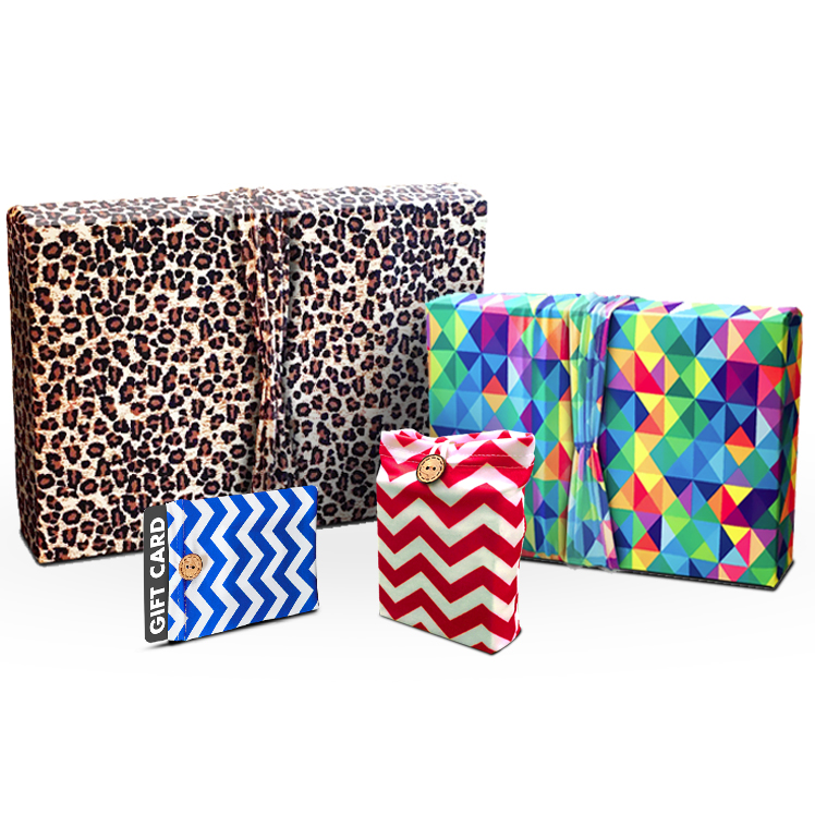  Wrapeez Gift Wrap – Quick & Easy Present Wrapping With Built-in  Bows – Stretchable Reusable/Eco-Friendly Fabric Fits All Shapes & Sizes –  Perfect for On-The-Go – No Scissors/Tape Needed (Green Dots