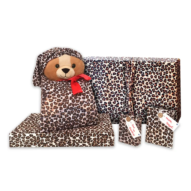 Leopard Reusable Gift Wraps & 2 Gift Card Holders