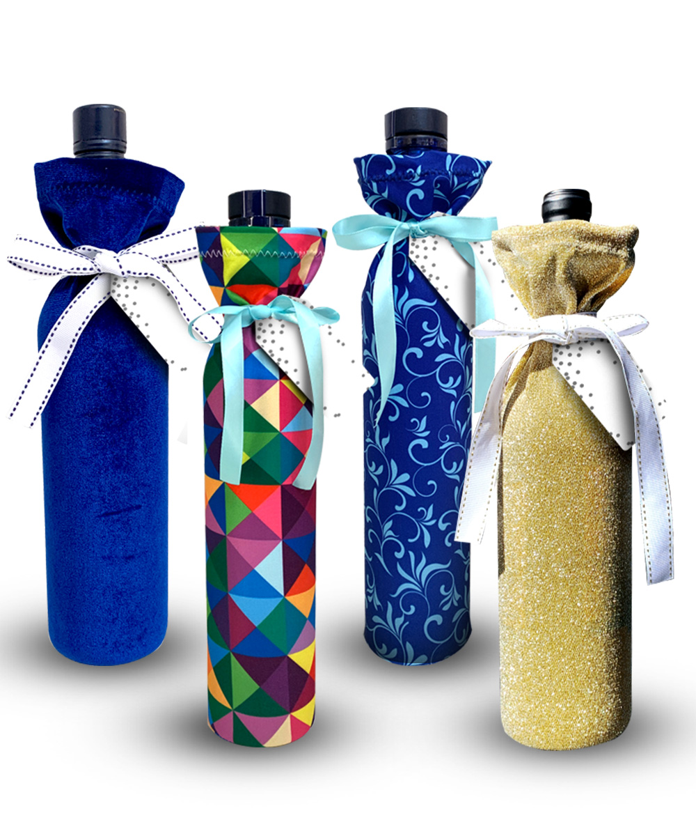 Kreatelier offers reusable gift bags to wrap bottles of wine, olive oil or  any kind of bottle. All bags are created in Providence RI. - Kreatelier