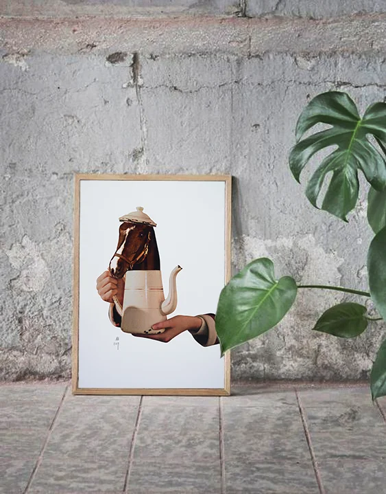 analog collage horse by Agata Rek