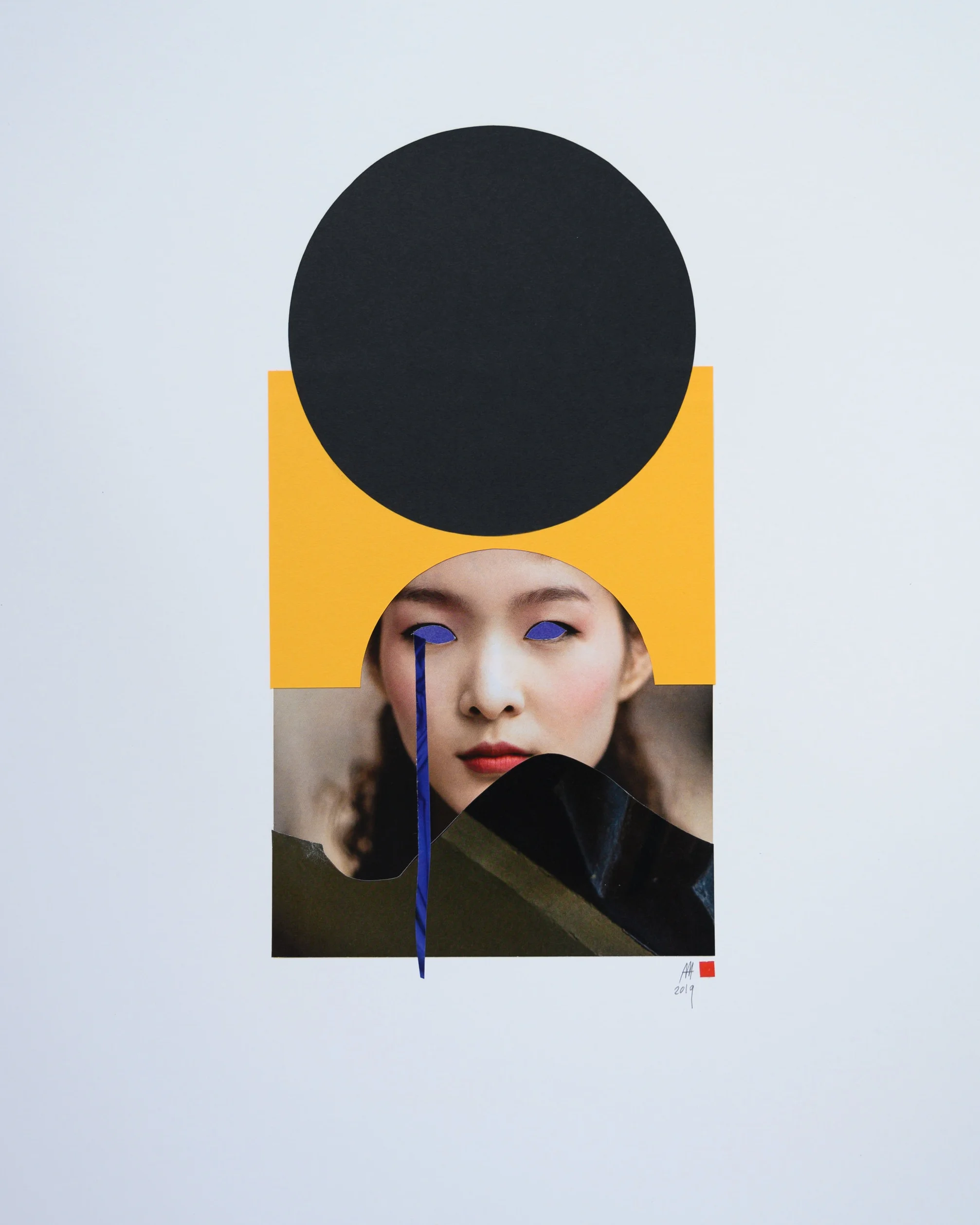 Fortune Teller Original Analog Collage Art.