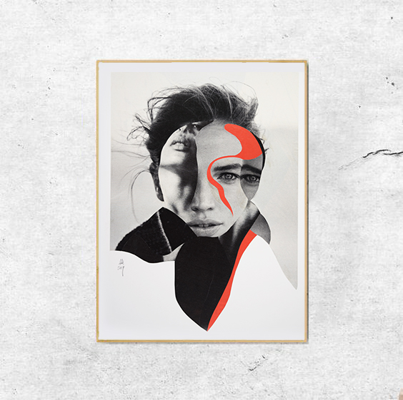 analog collage "Senses" by Agata Rek