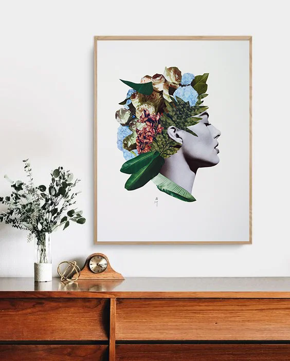 Margot Robbie analog collage art