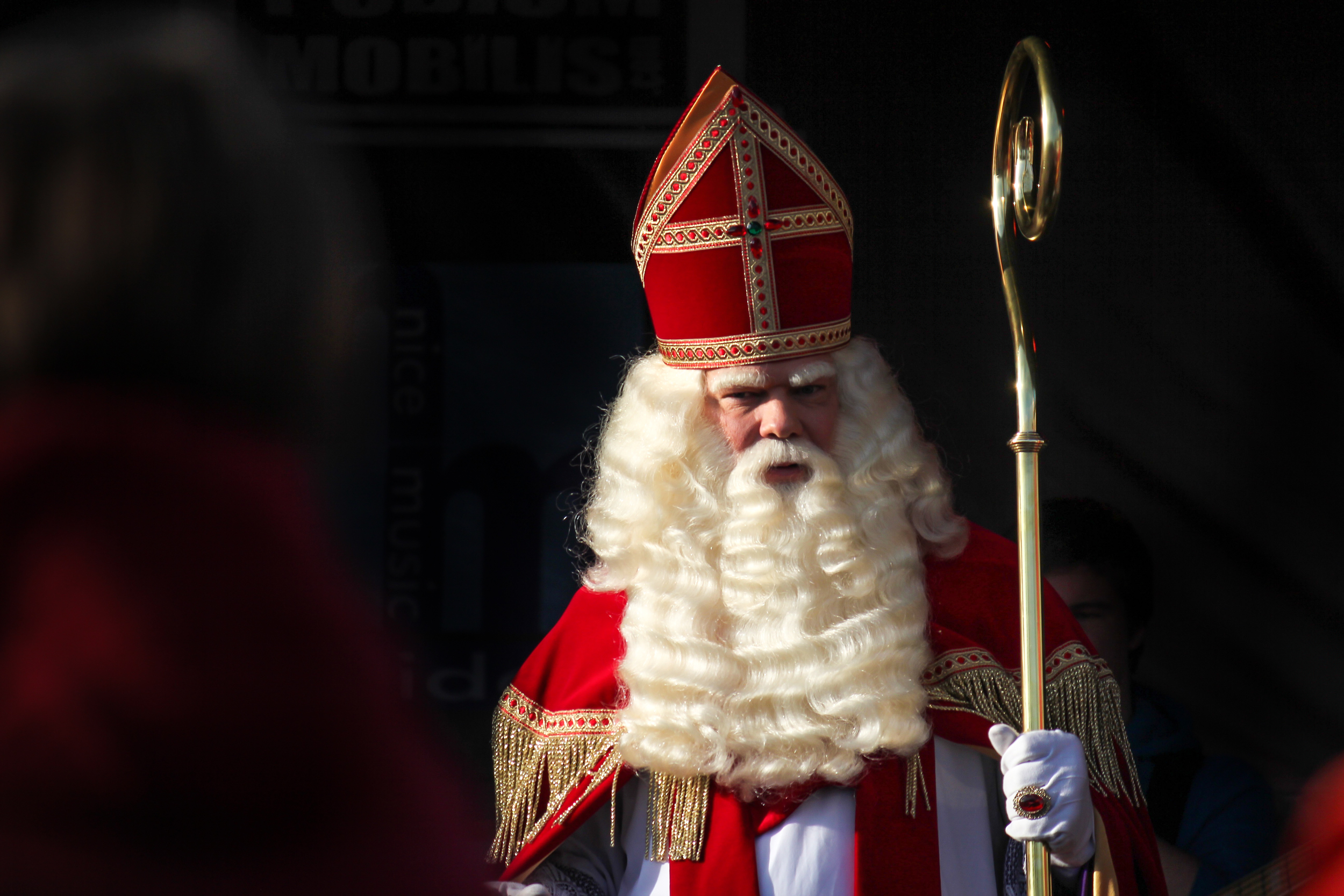 Sinterklaas arrives on the last boat and gives a welcome speech to the waiting crowd from a stage. After the black pete take over and sings classic upbeat songs engaging the whole crowd.