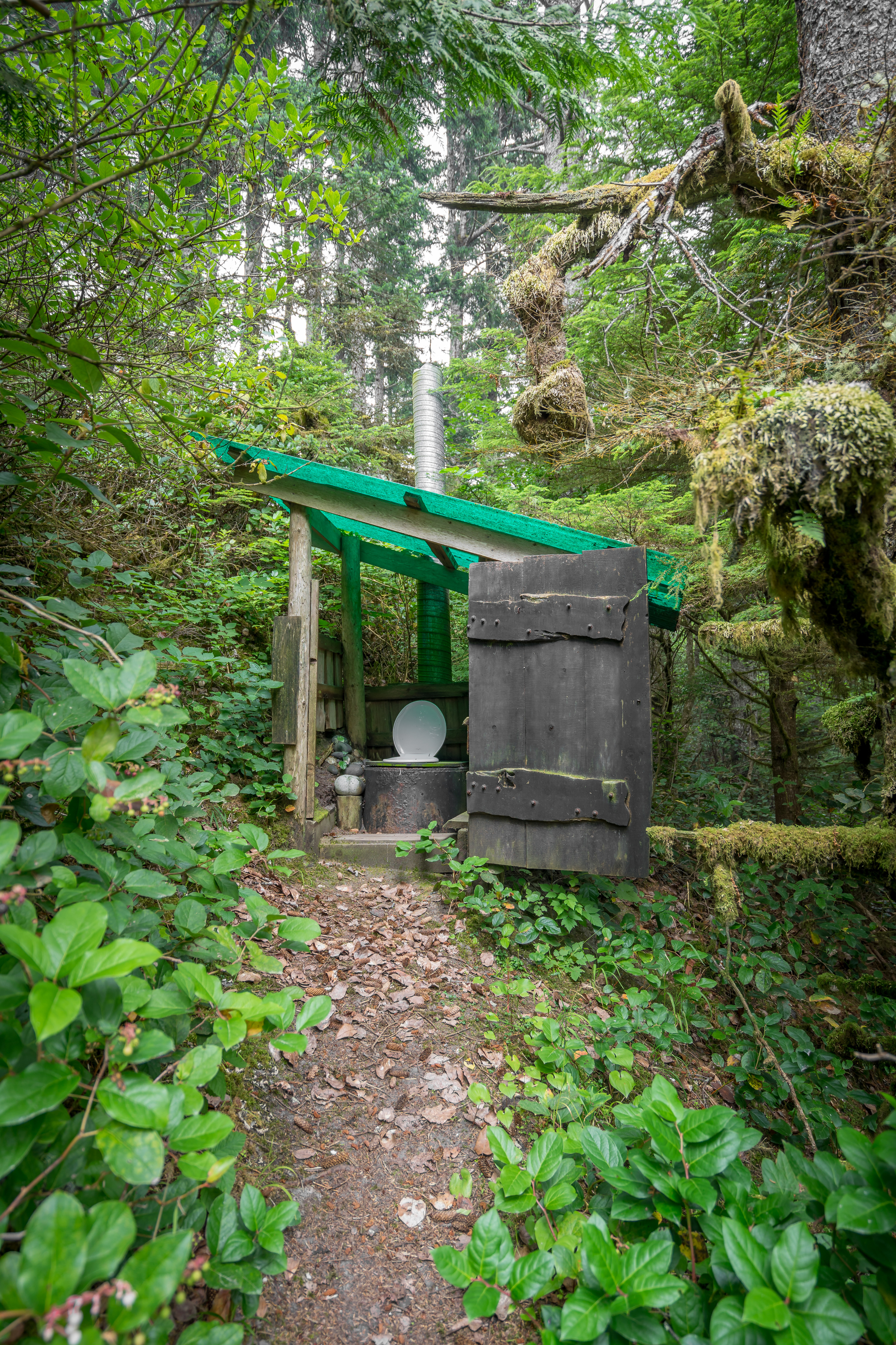  With no running water one must choose between a selection of pit toilets located throughout the property. 