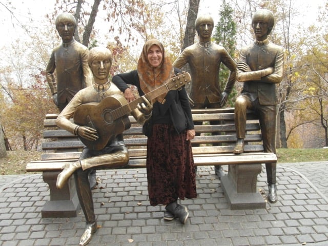 With the fab four, Almaty, Kazakhstan, 2011