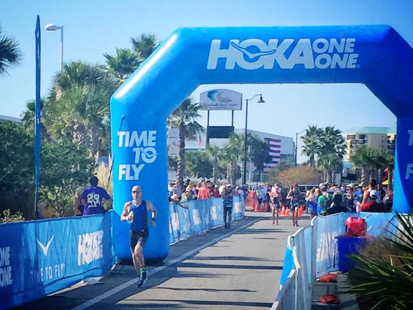 Chris starting the marathon