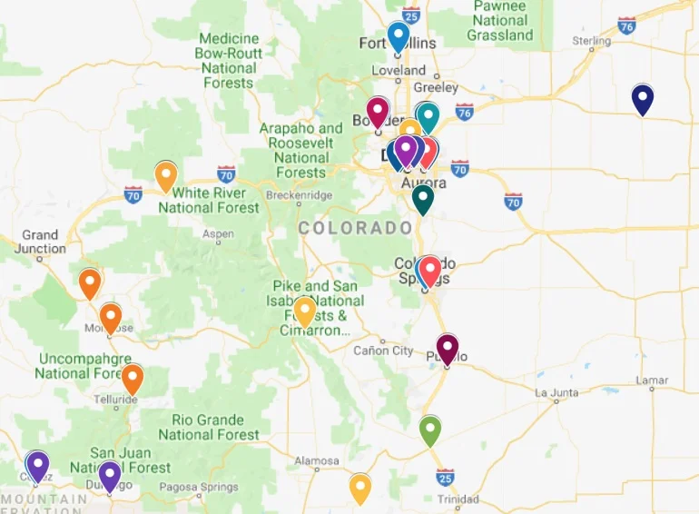 Locations Throughout Colorado of all 2018 Arts in Society Grantees